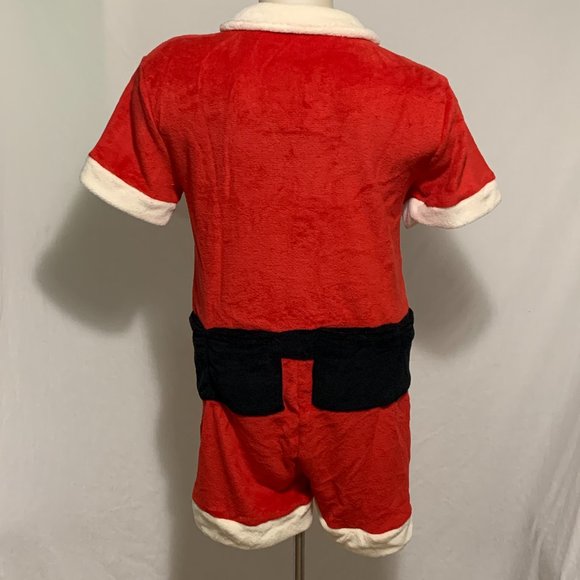 Ugly Christmas Romper 6 Pack Santa Suit Drink Beer Holder Belt Mens Womens M - Picture 2 of 5